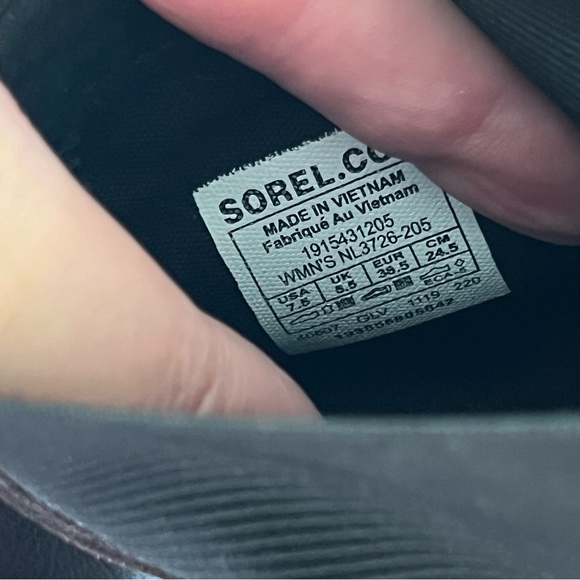 Sorel Blackened Brown Harlow Chelsea Waterproof Ankle Leather Bootie Size 7.5 - Picture 15 of 15